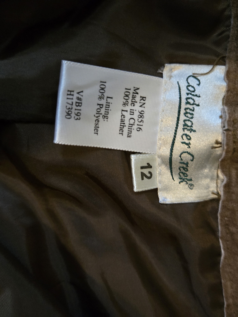 Coldwater Creek Leather Pants - Picture 3 of 4